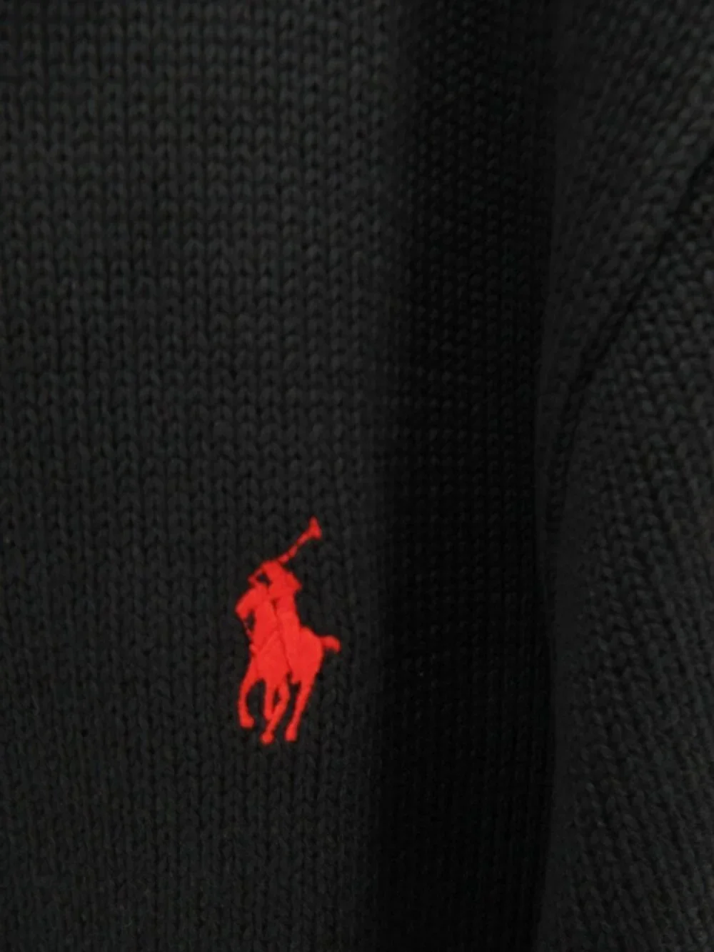 Polo Ralph Lauren Sweater XXL Pullover Ribbed Chunky Red Pony Classic